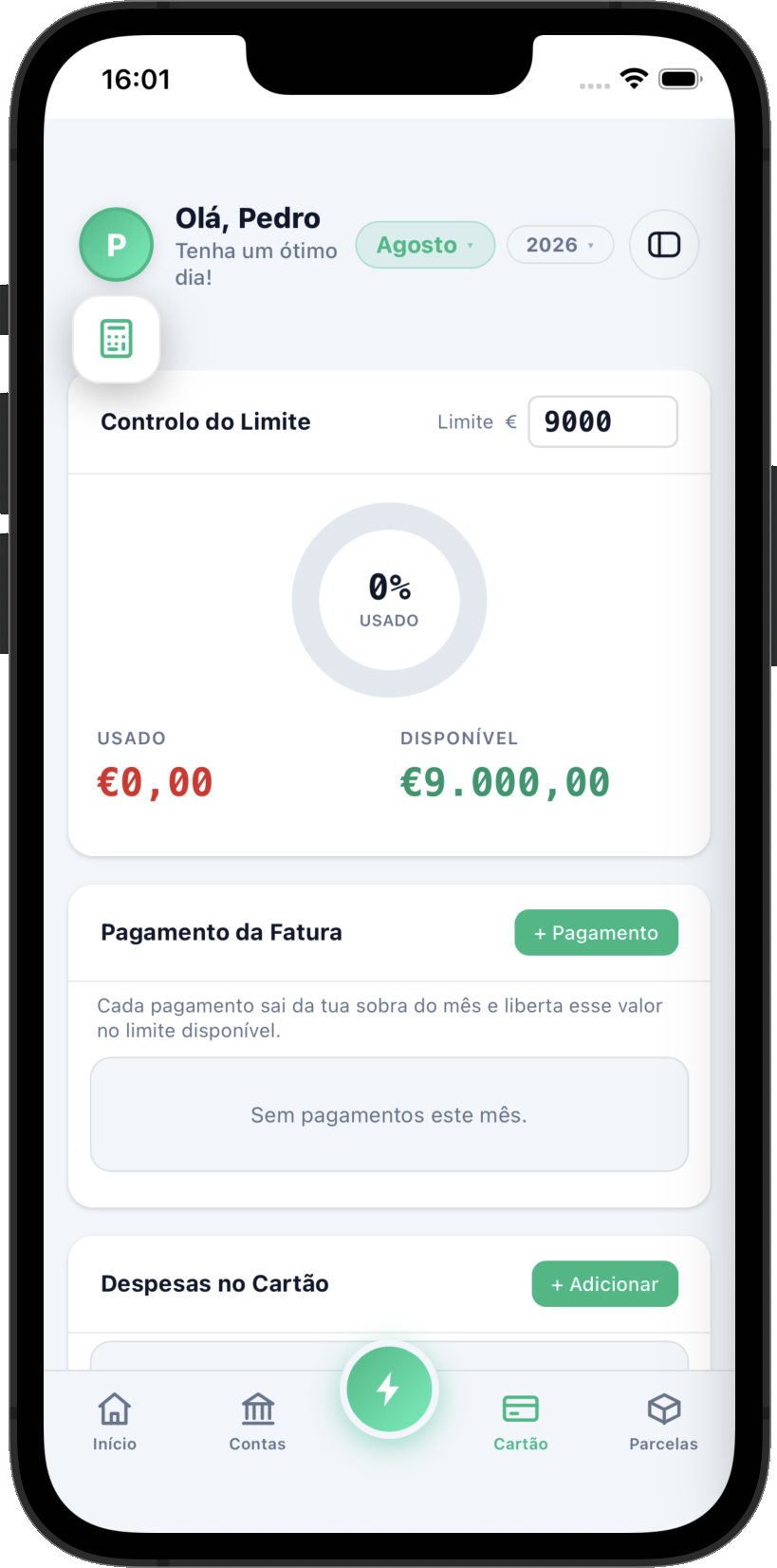 Limite do cartão